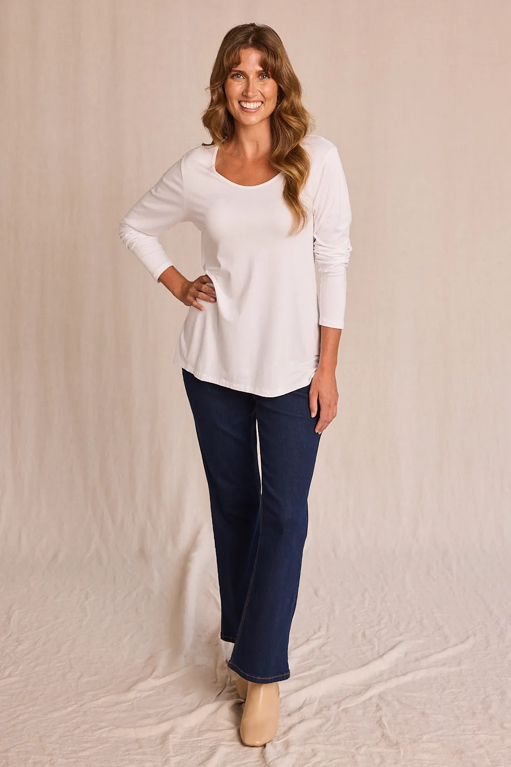 Adrift Denim Flared Jeans in Dark Wash