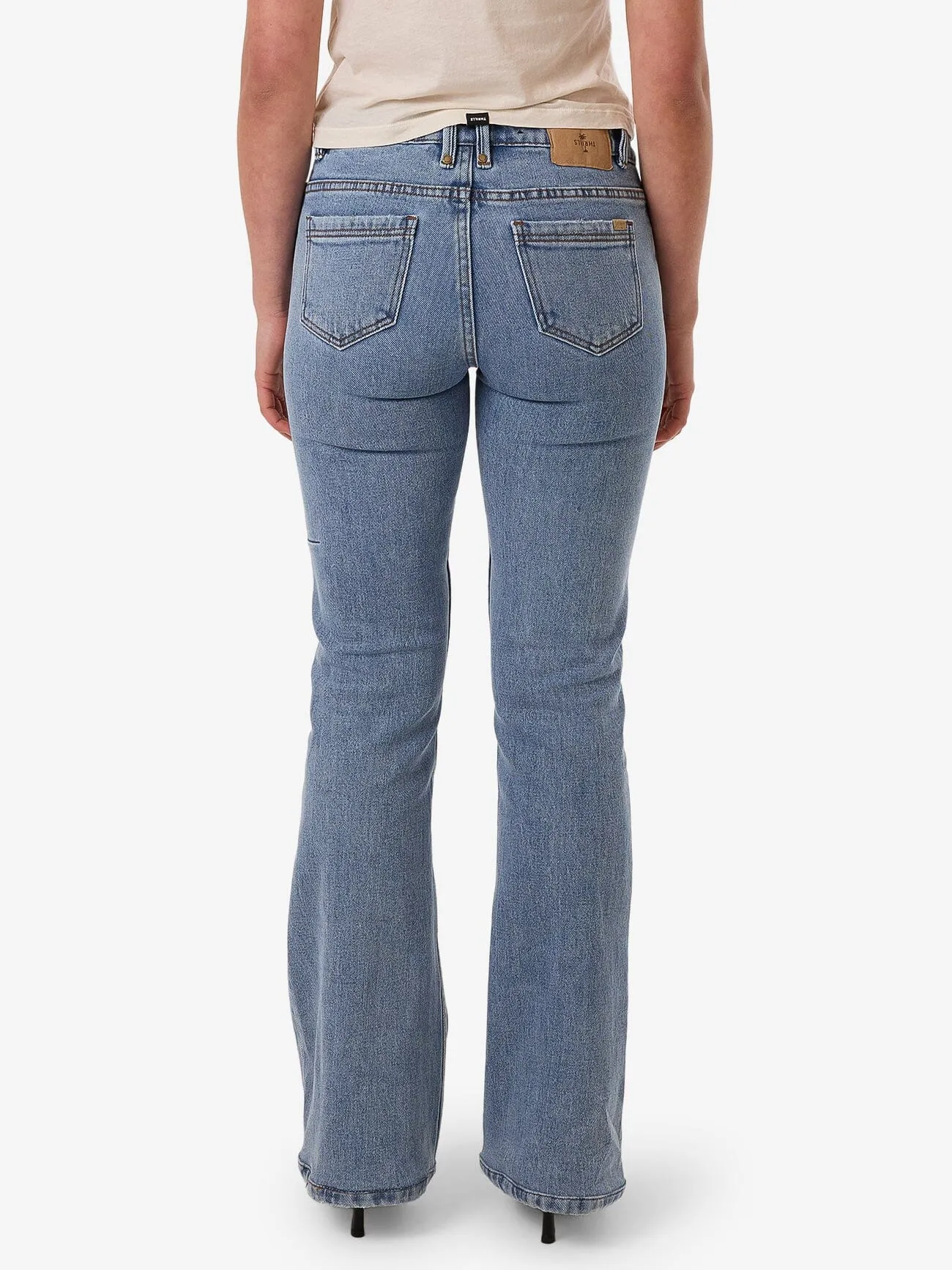 Alicia Low Rise Stretch Bootcut Jean - Vintage Stone Blue