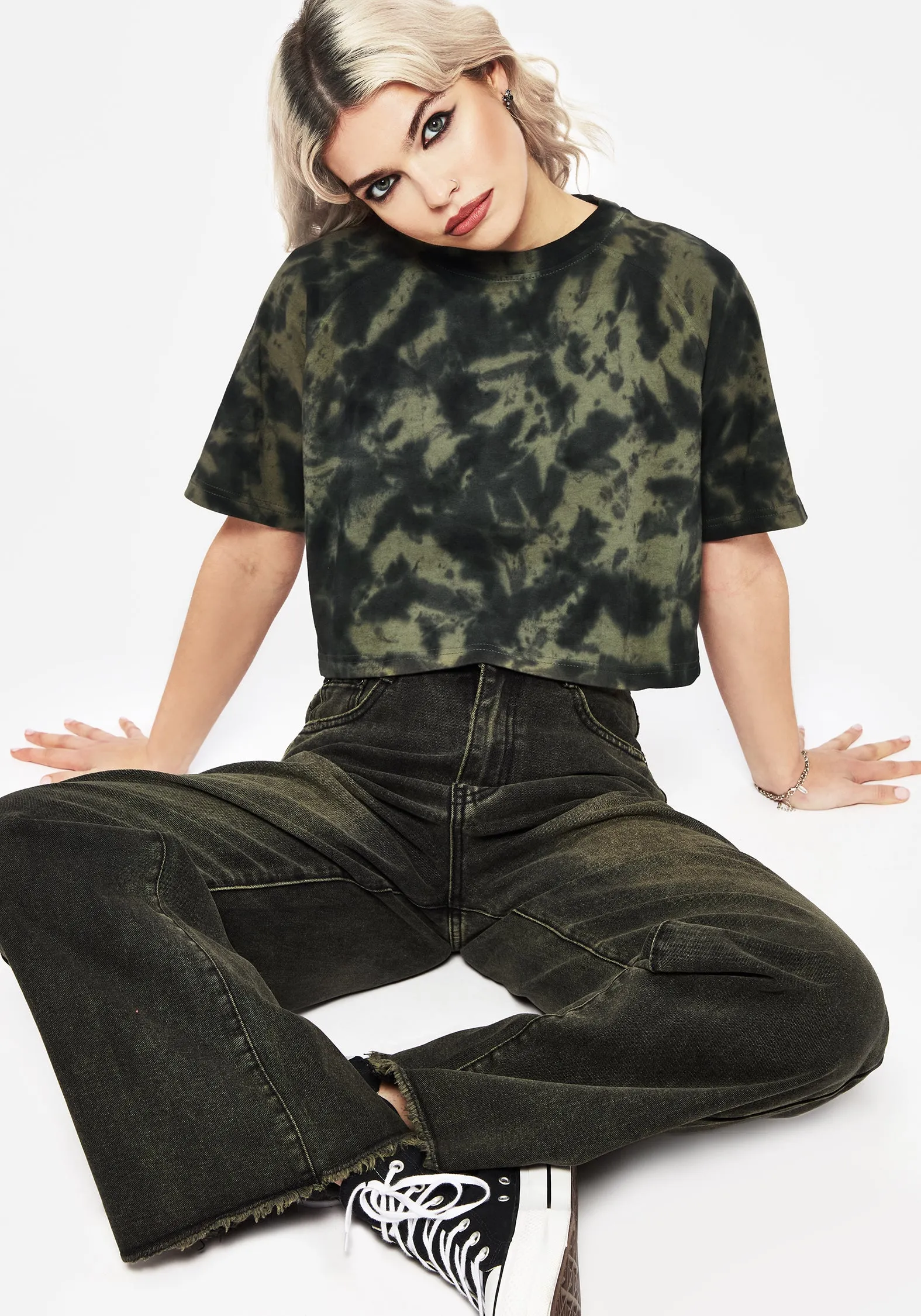 Anthea Wide Leg Washed Denim Jeans