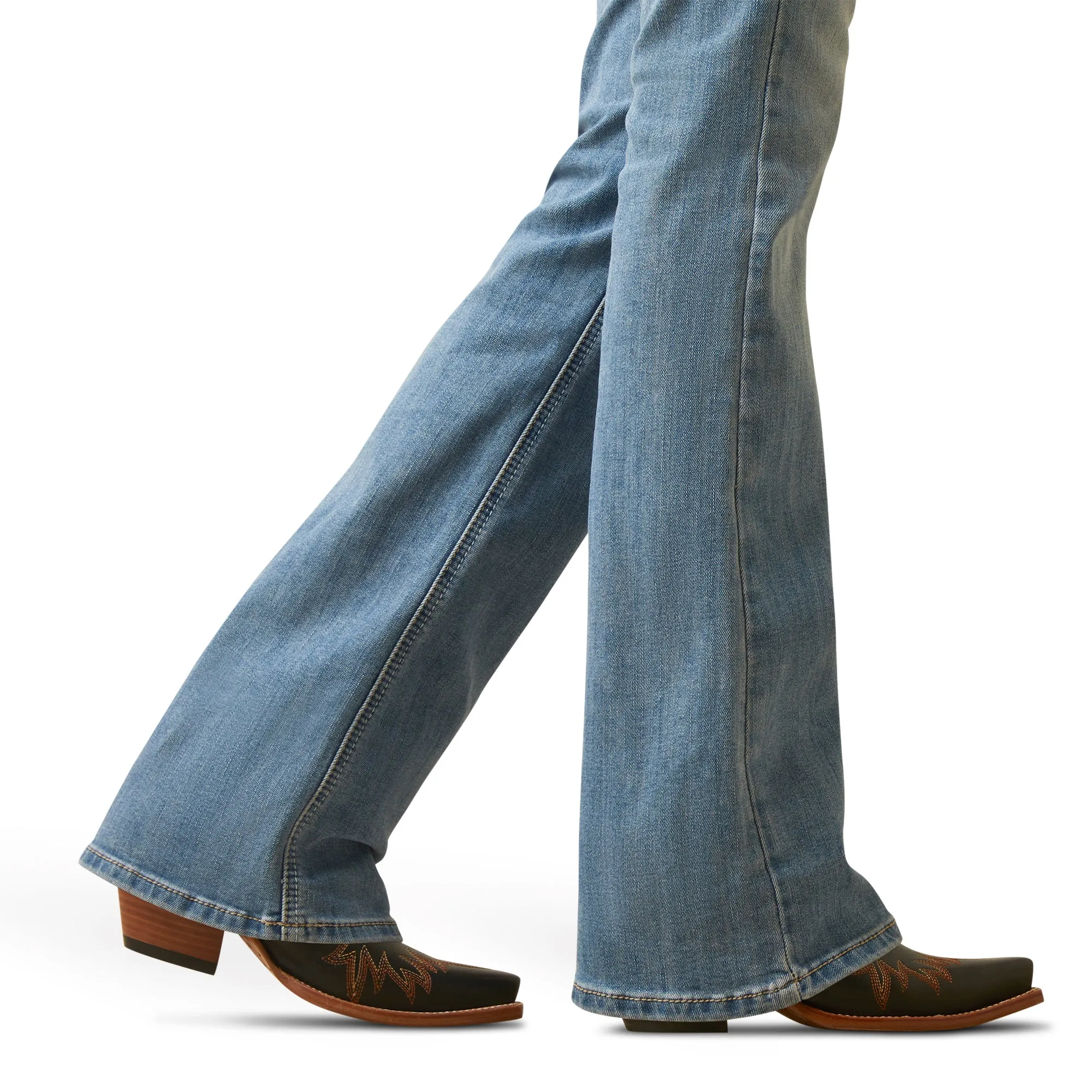 Ariat Ladies 10045360 R.E.AL Perfect Rise Arrow Fit Penelope Boot Cut Jeans in Oklahoma