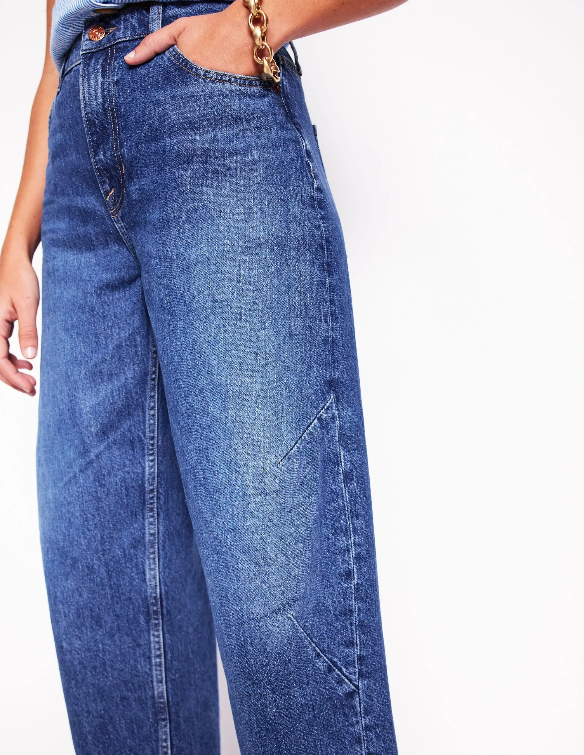 Barrel Leg Jeans-Mid Vintage
