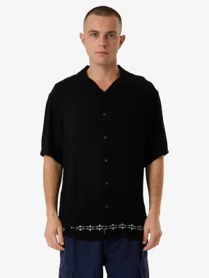 Be Adorned Bowling Shirt - Black