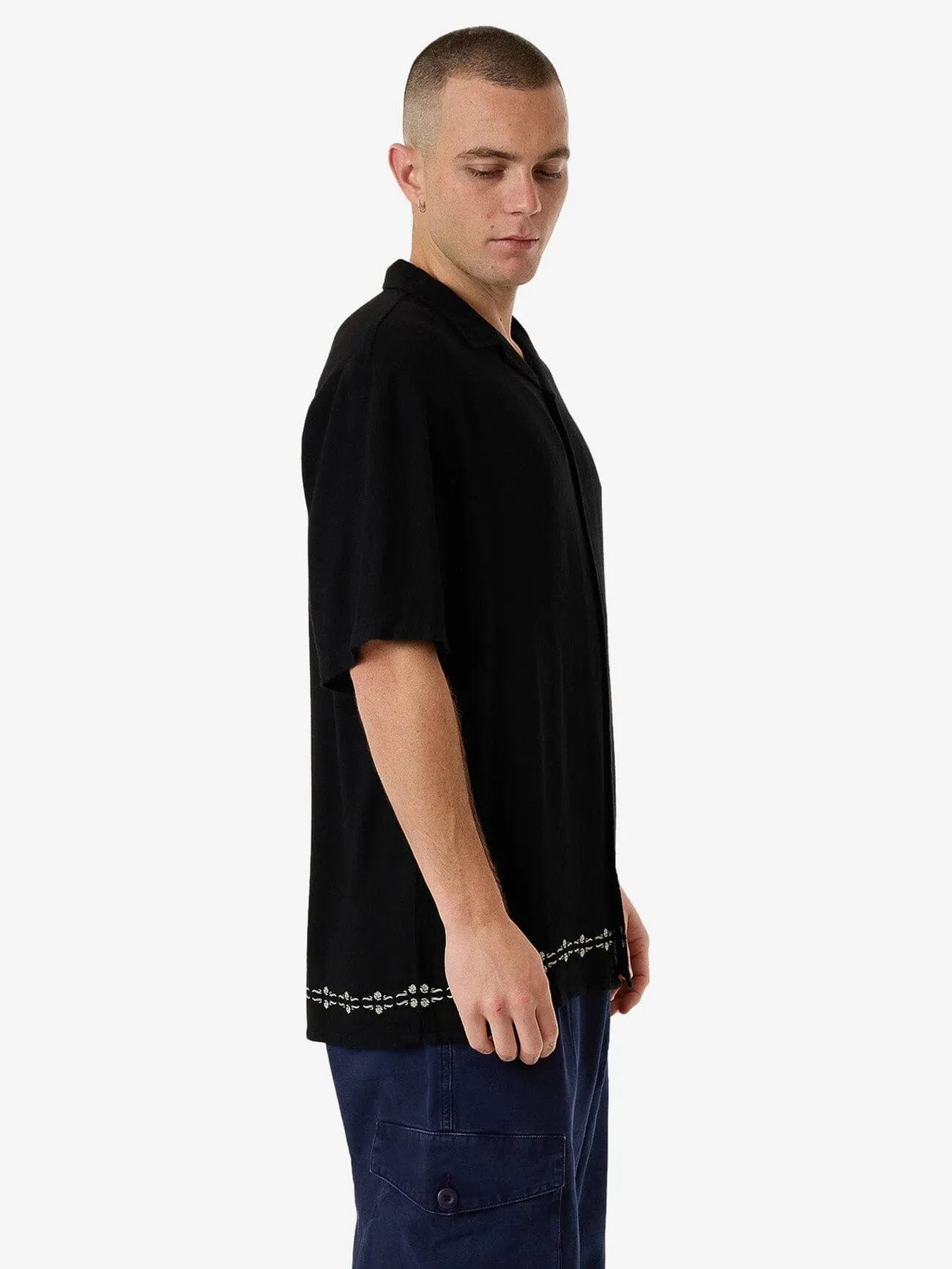 Be Adorned Bowling Shirt - Black