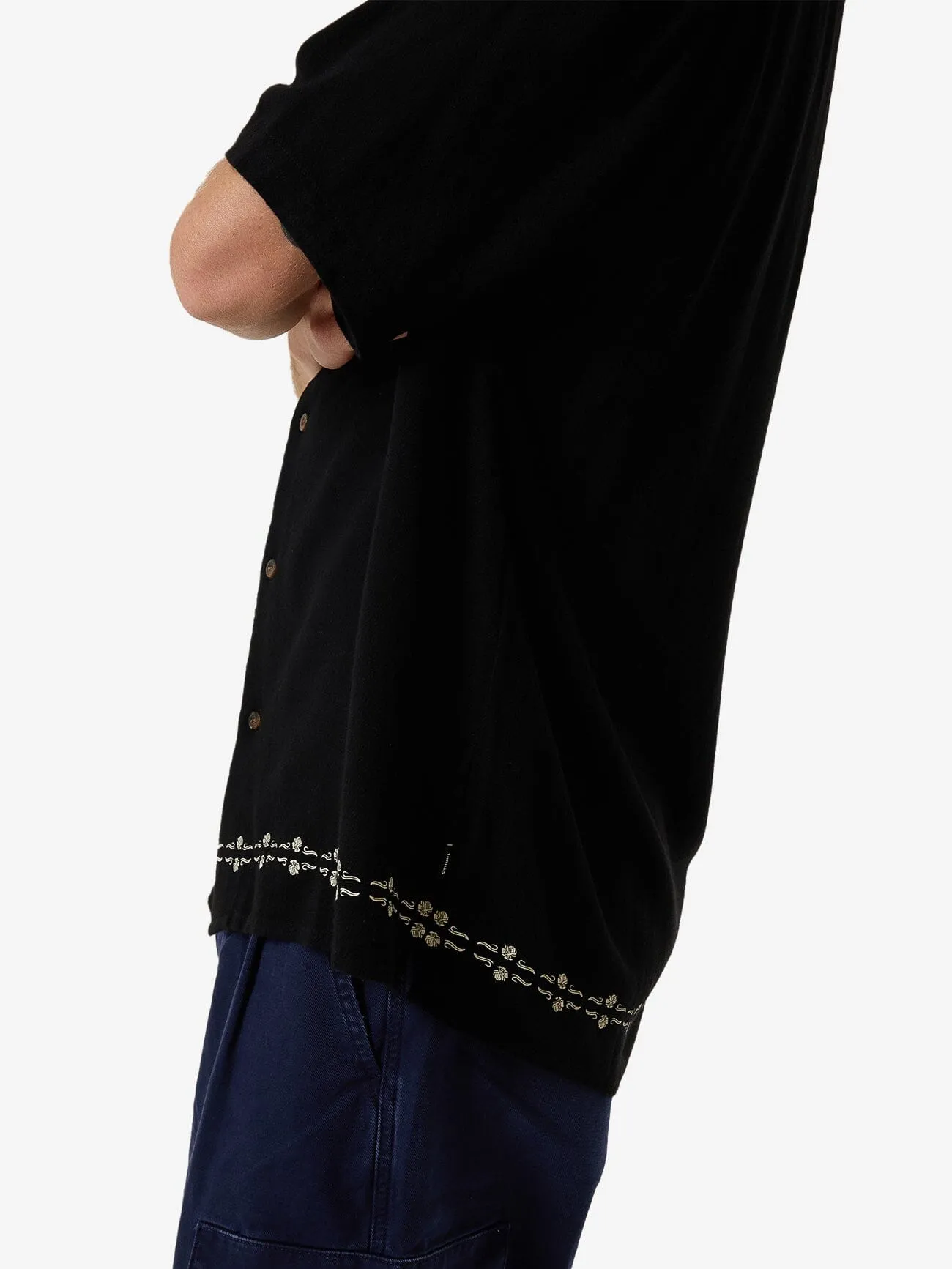 Be Adorned Bowling Shirt - Black