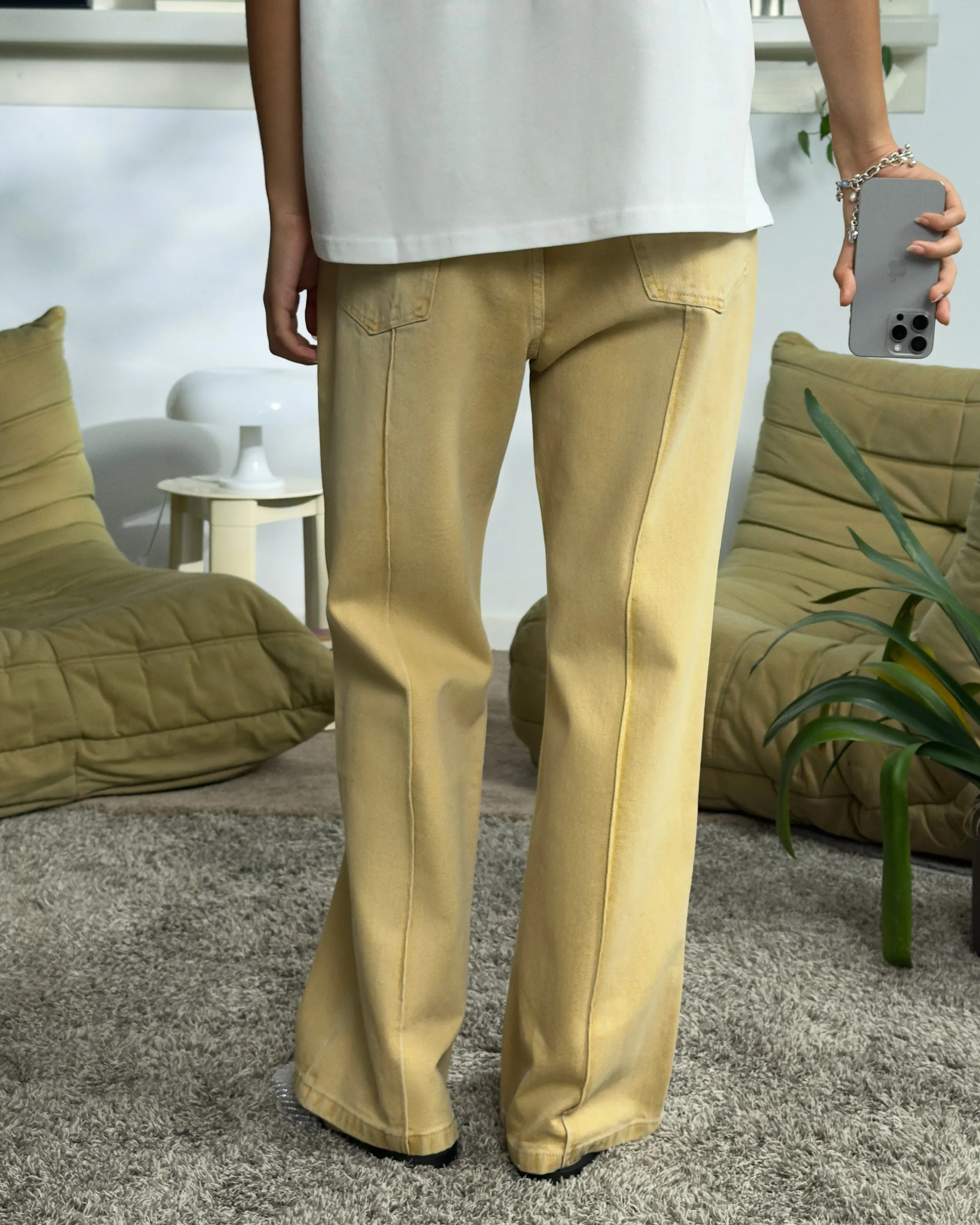 Bootcut Jeans Yellow