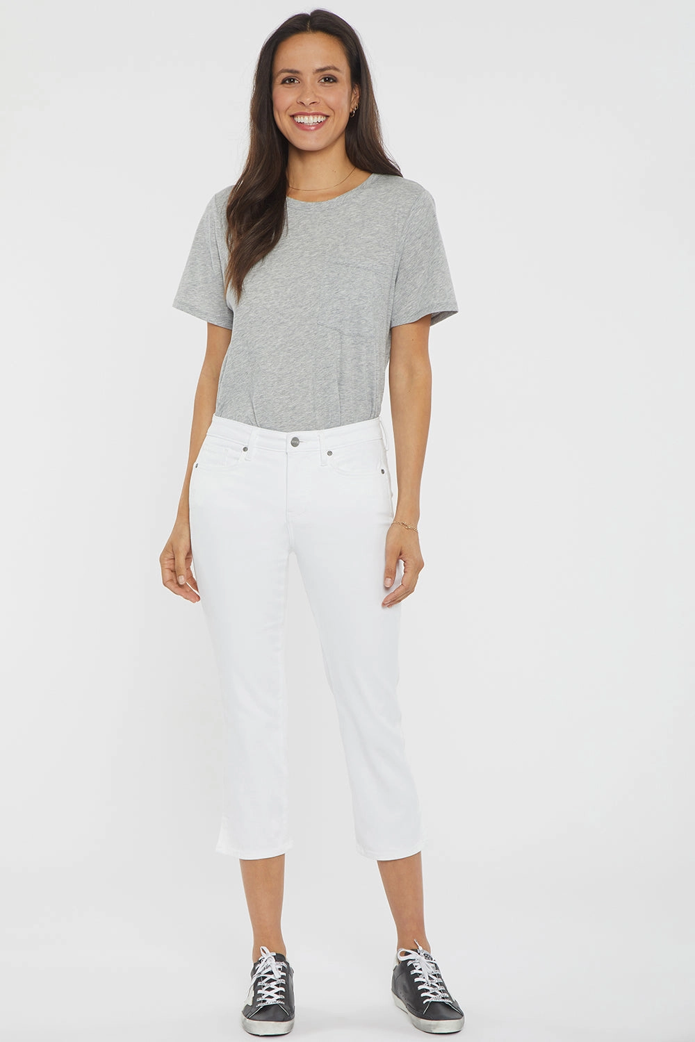 Chloe Capri Jeans In Petite - Optic White