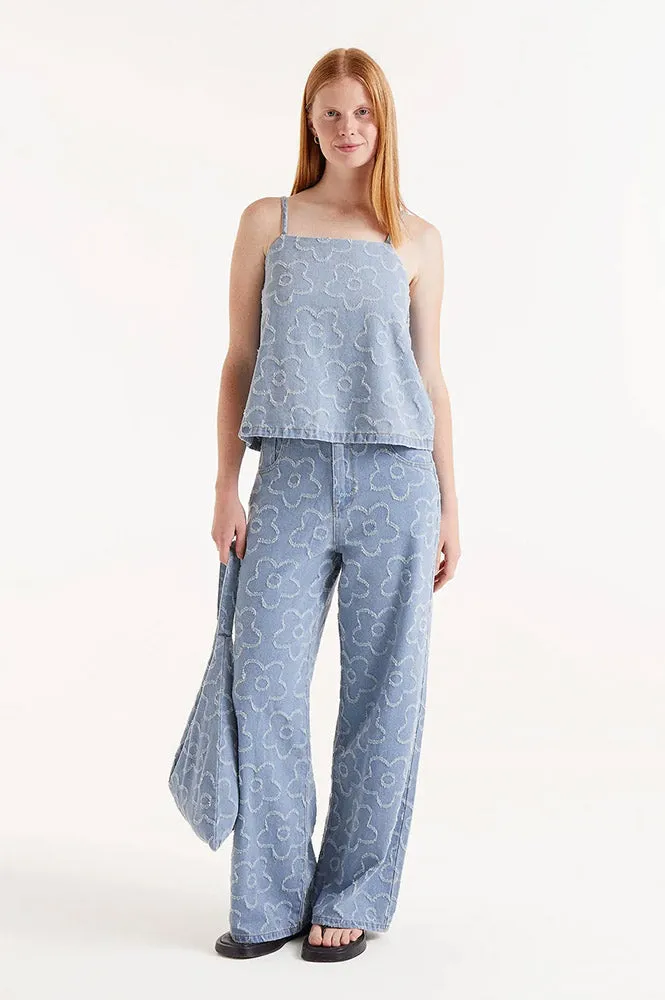 Compania Fantastica Woven Flower Print Jeans