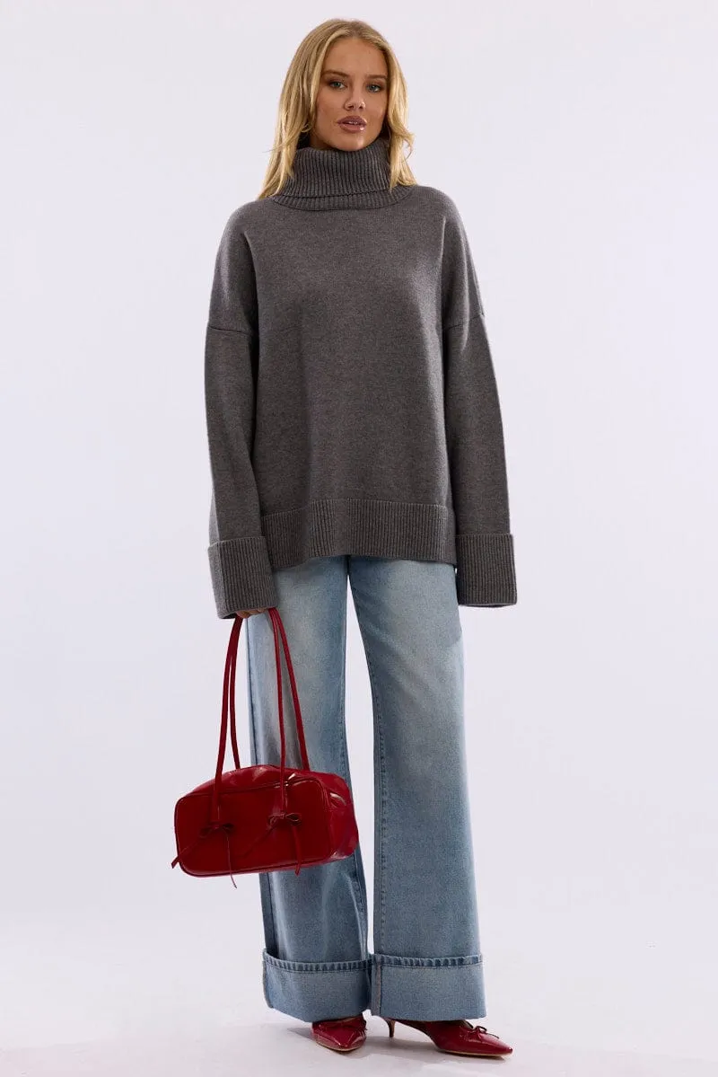 Denim Cuffed Jeans Mid Rise
