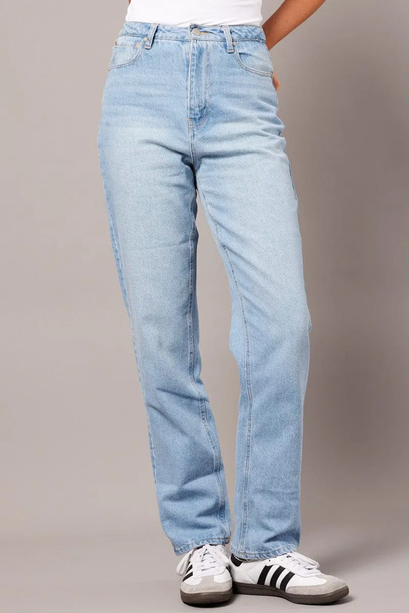 Denim Straight Jean High Rise