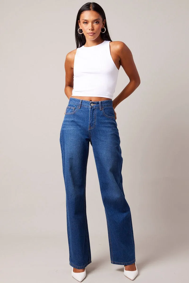 Denim Straight Jean High Rise