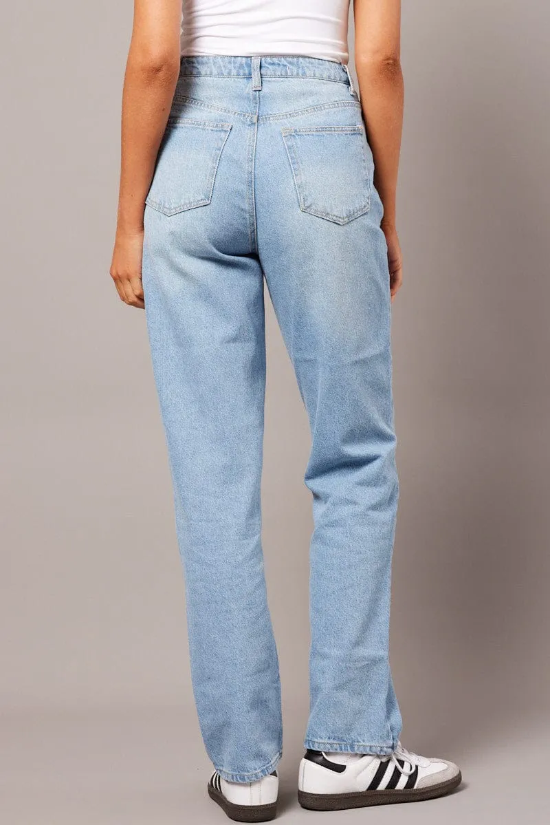 Denim Straight Jean High Rise