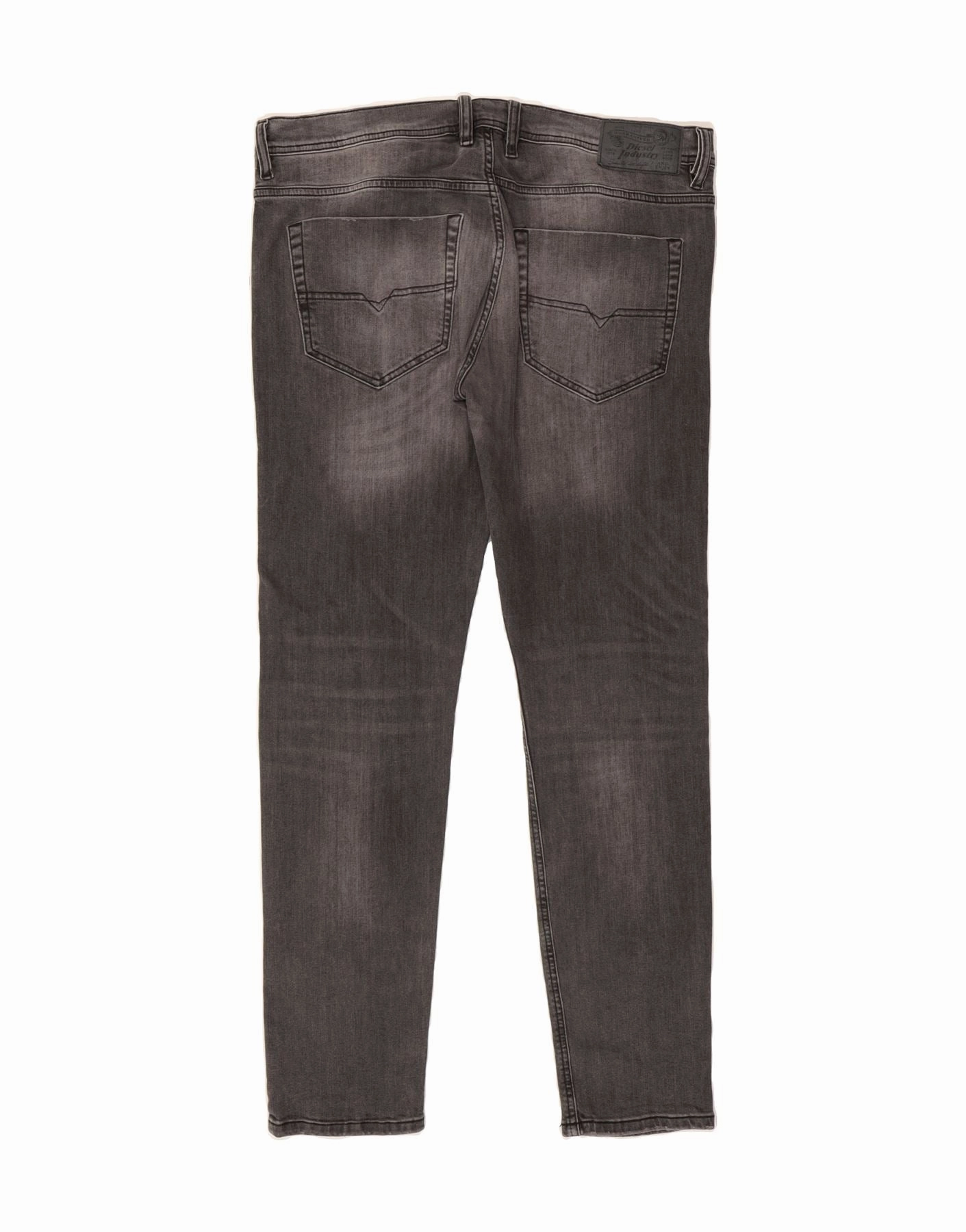 DIESEL Mens Tapered Carrot Slim Jeans W34 L32 Black Cotton