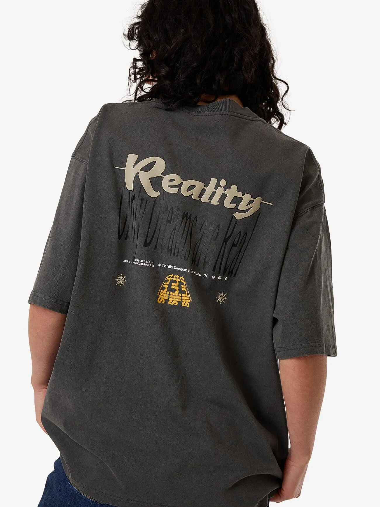 Dream Reality Oversized Tee - Merch Black