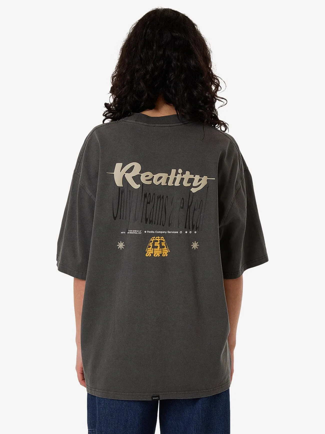 Dream Reality Oversized Tee - Merch Black