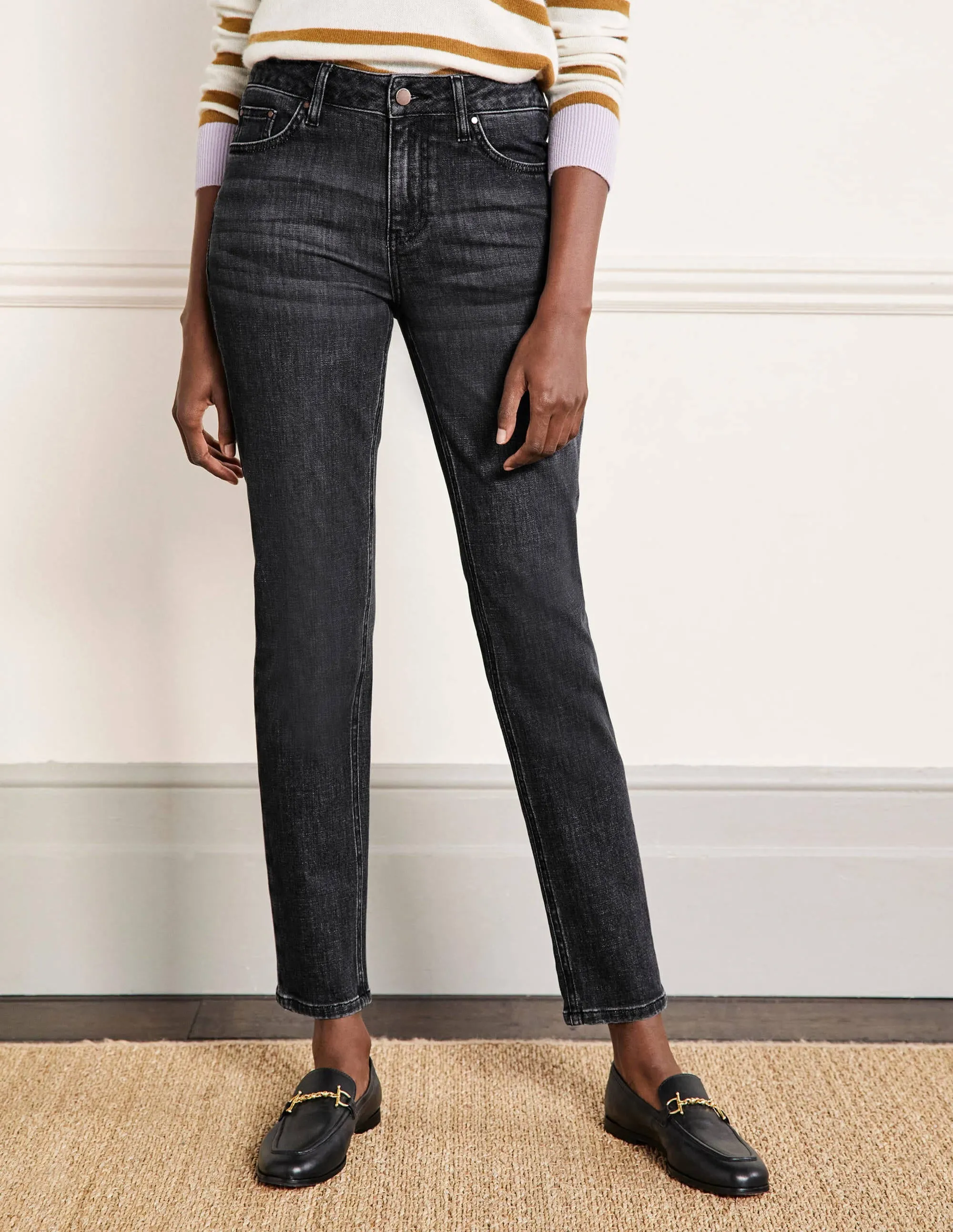 Girlfriend Jeans-Authentic Grey