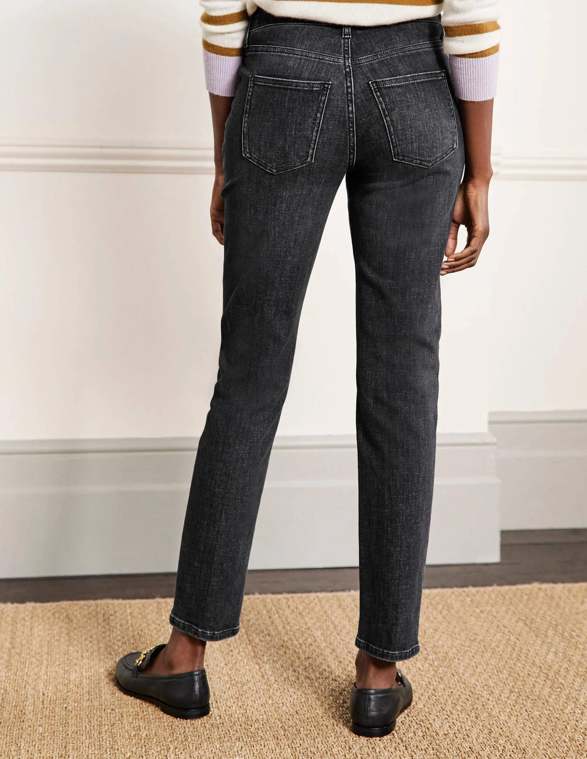 Girlfriend Jeans-Authentic Grey