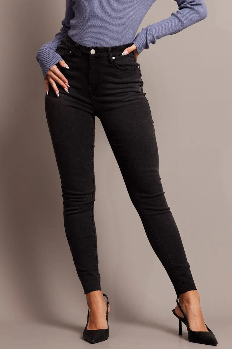 Grey Skinny Jean High Rise
