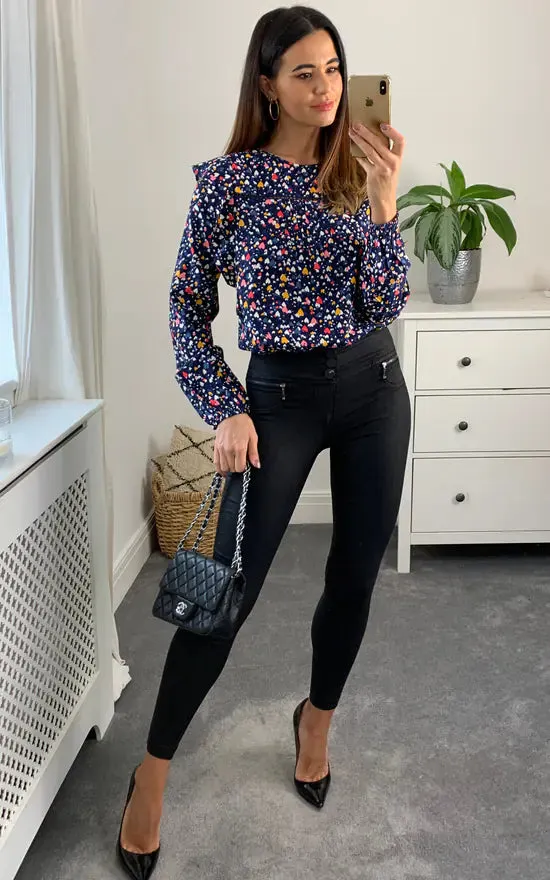Heart Frill Blouse Colour Multi