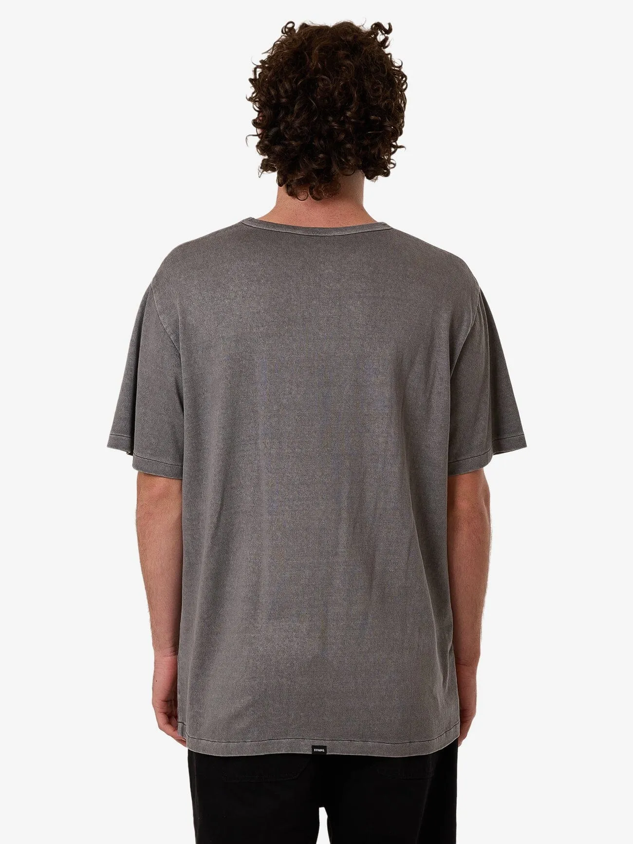 Hemp Thrills Embro Contrast Stitch Merch Fit Tee - Grey Ash