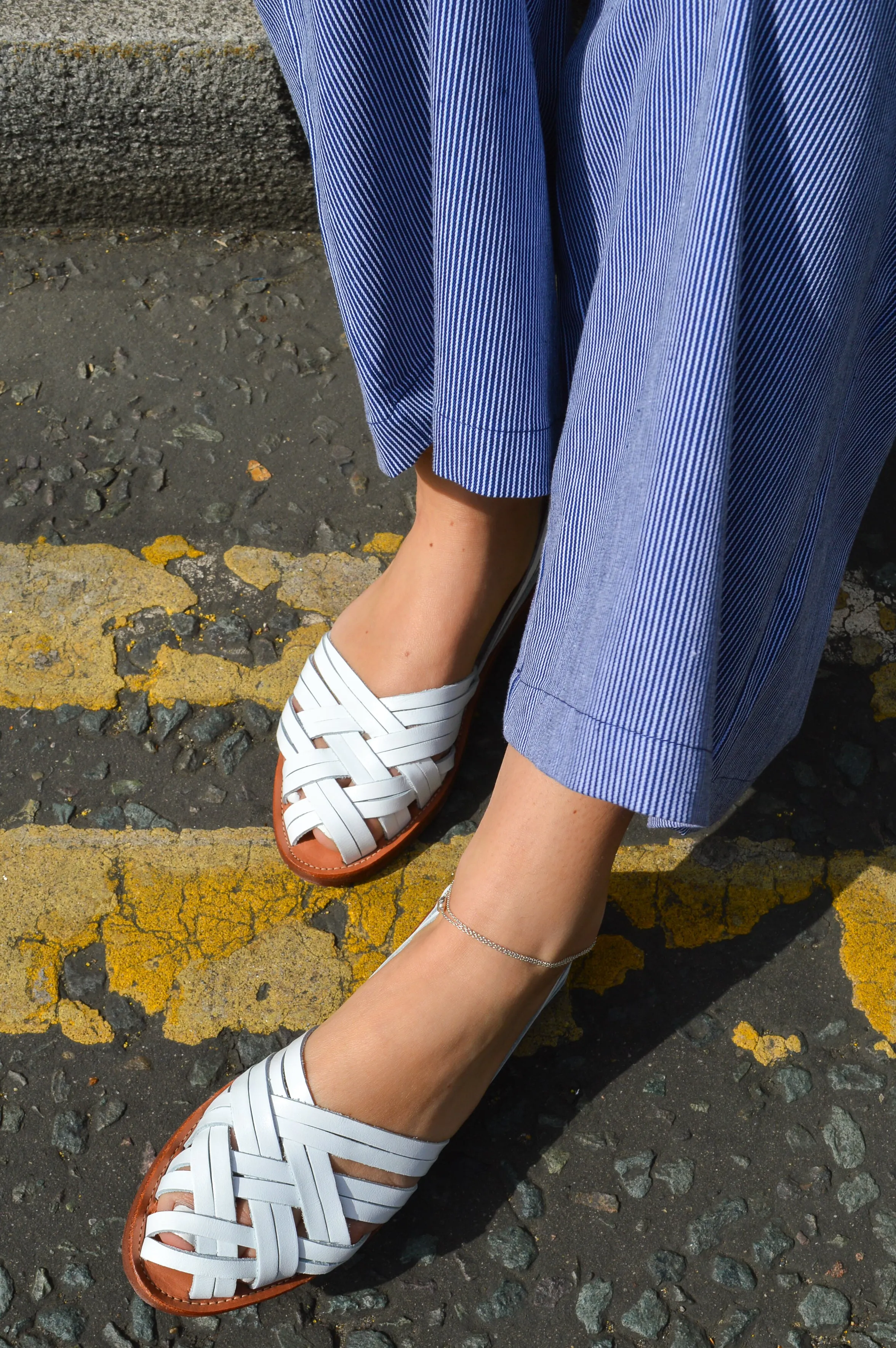 Leon & Harper Costa White Sandals