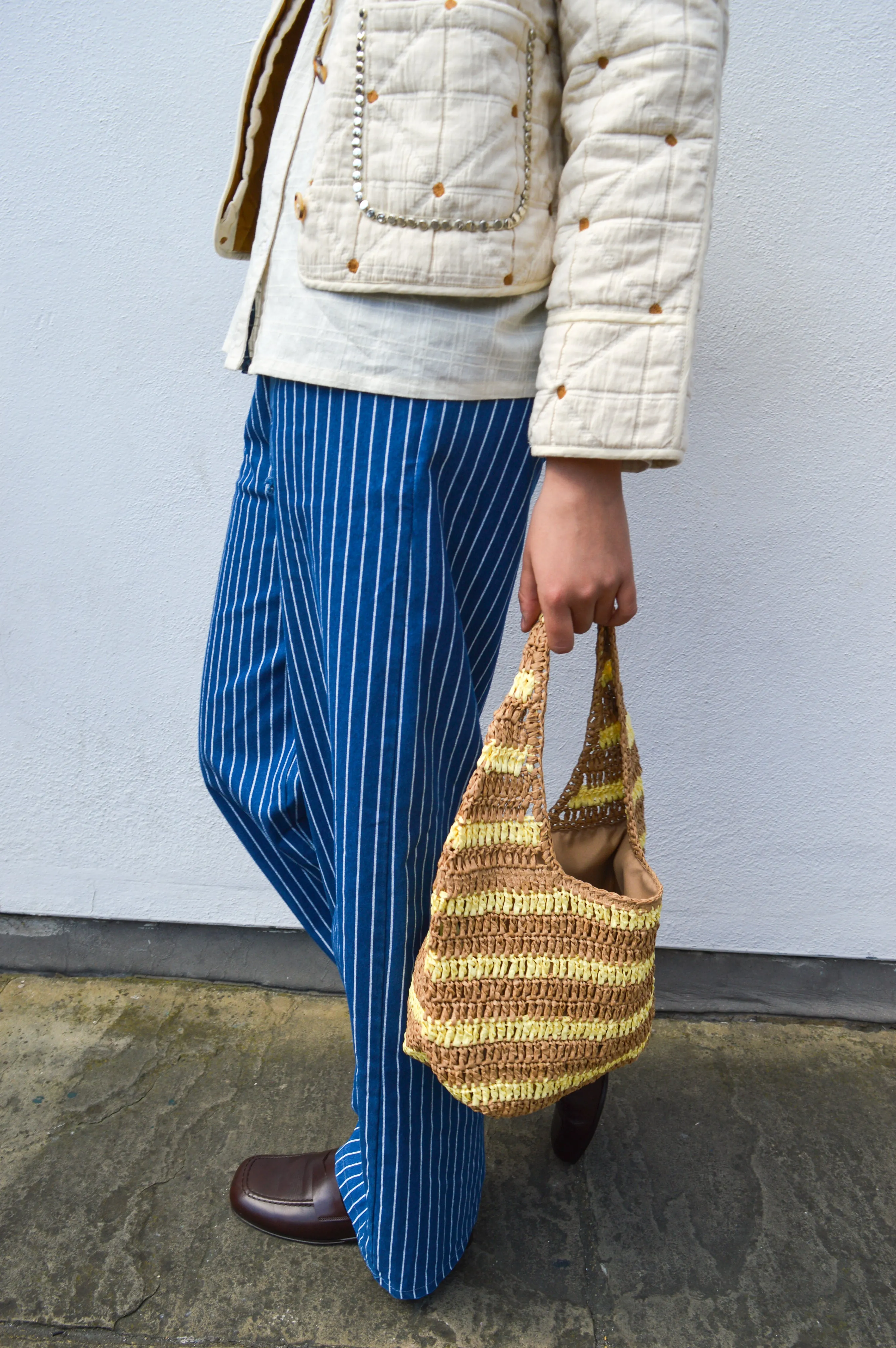 Marta Blue Striped Trousers