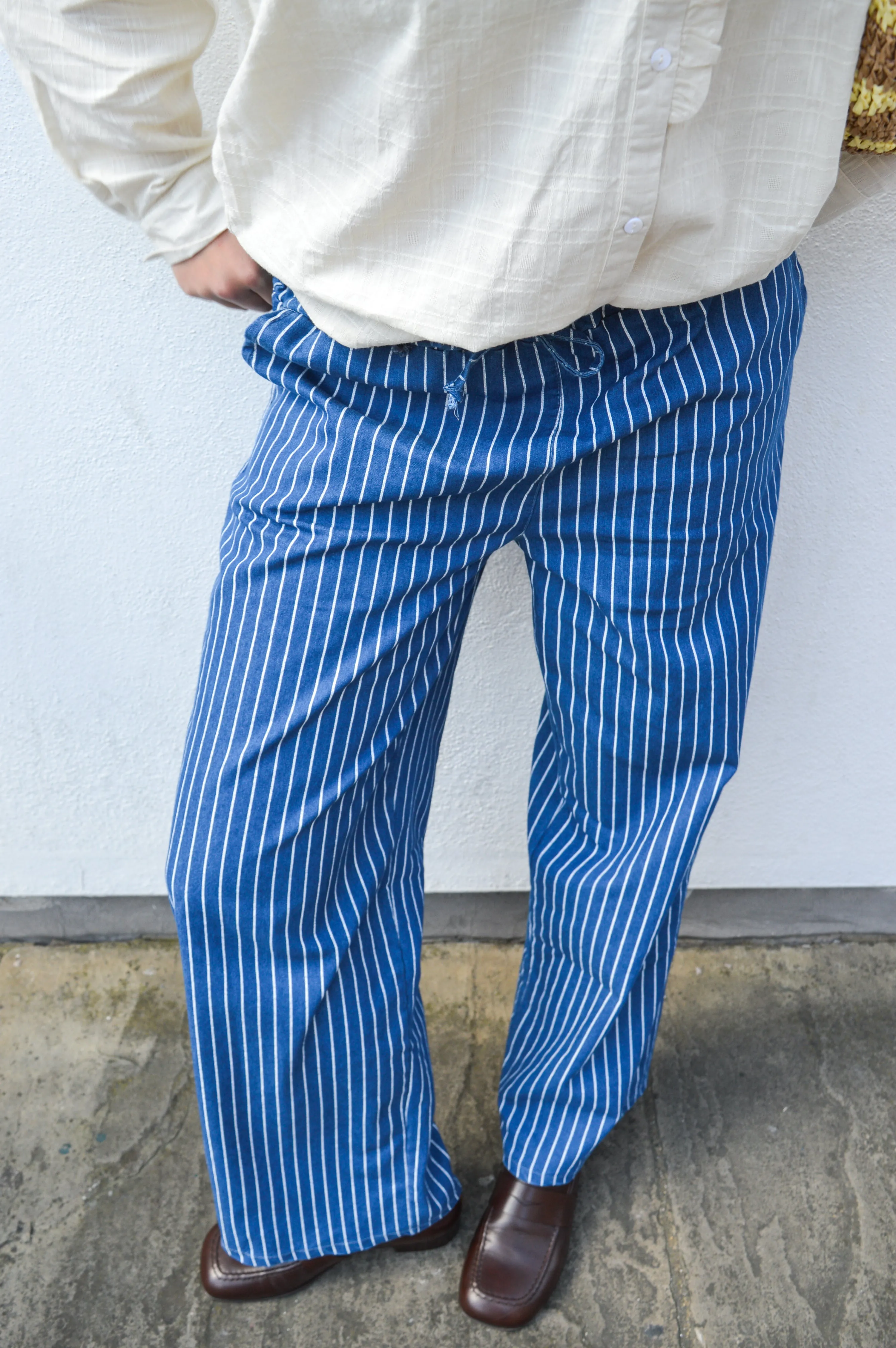 Marta Blue Striped Trousers