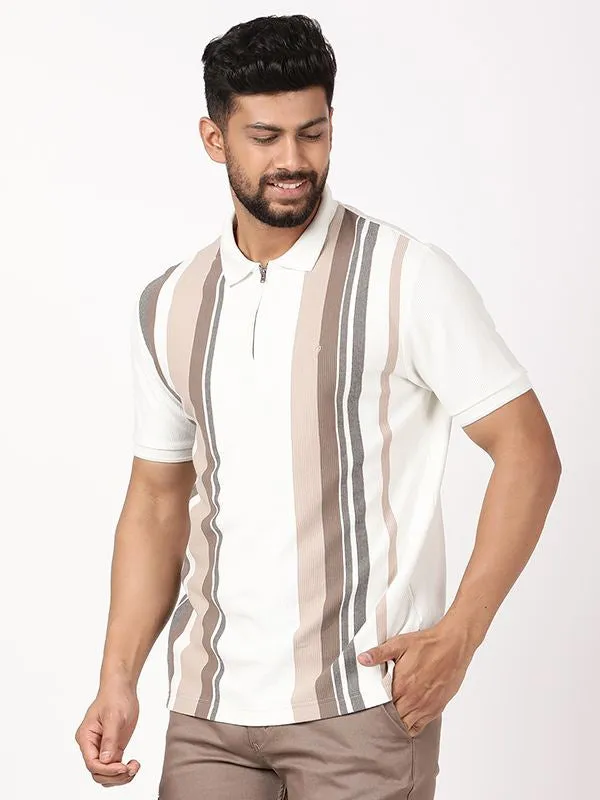 Men Striped Polo T-Shirt