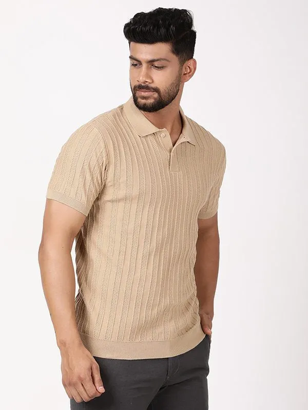 Men Striped Polo T-Shirt