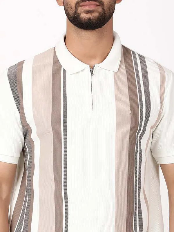 Men Striped Polo T-Shirt