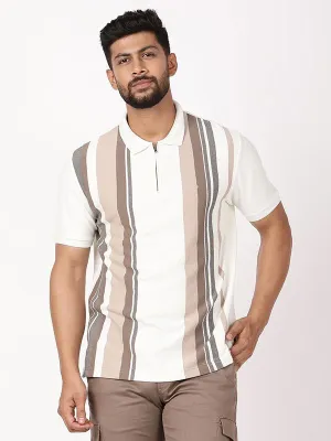 Men Striped Polo T-Shirt