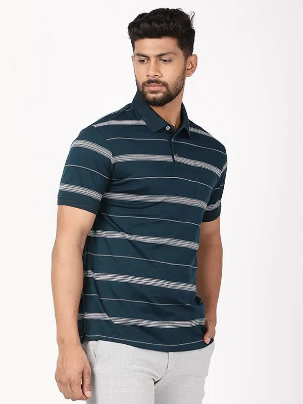 Men Striped Polo T-Shirt