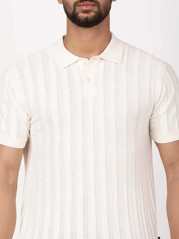 Men Striped Polo T-Shirt