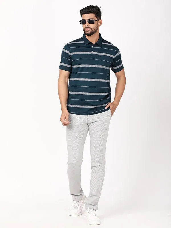 Men Striped Polo T-Shirt