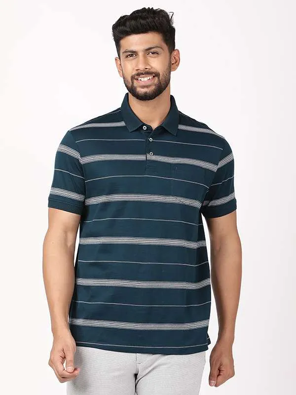 Men Striped Polo T-Shirt
