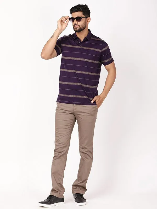 Men Striped Polo T-Shirt