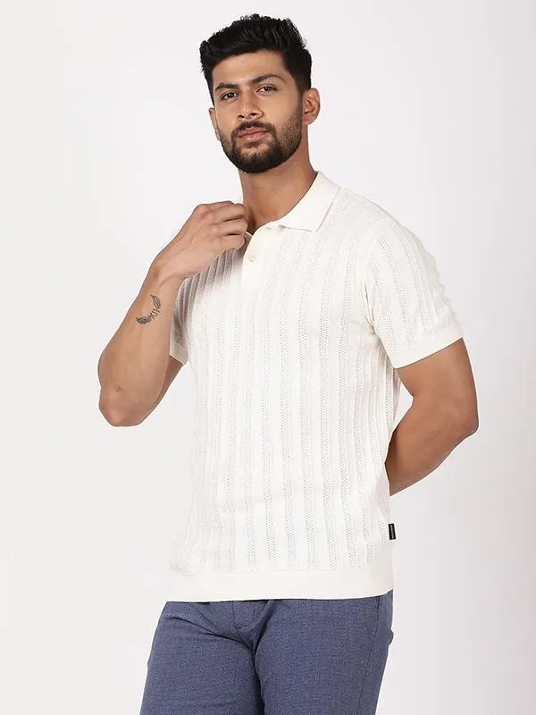 Men Striped Polo T-Shirt