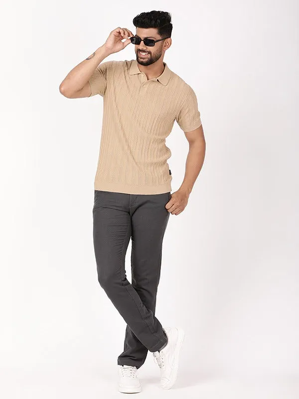 Men Striped Polo T-Shirt