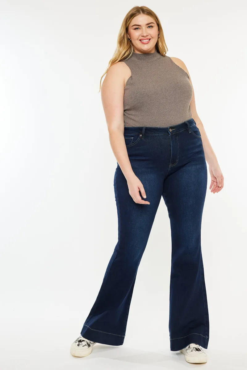 Nancy High Rise Flare Jeans (Plus Size)