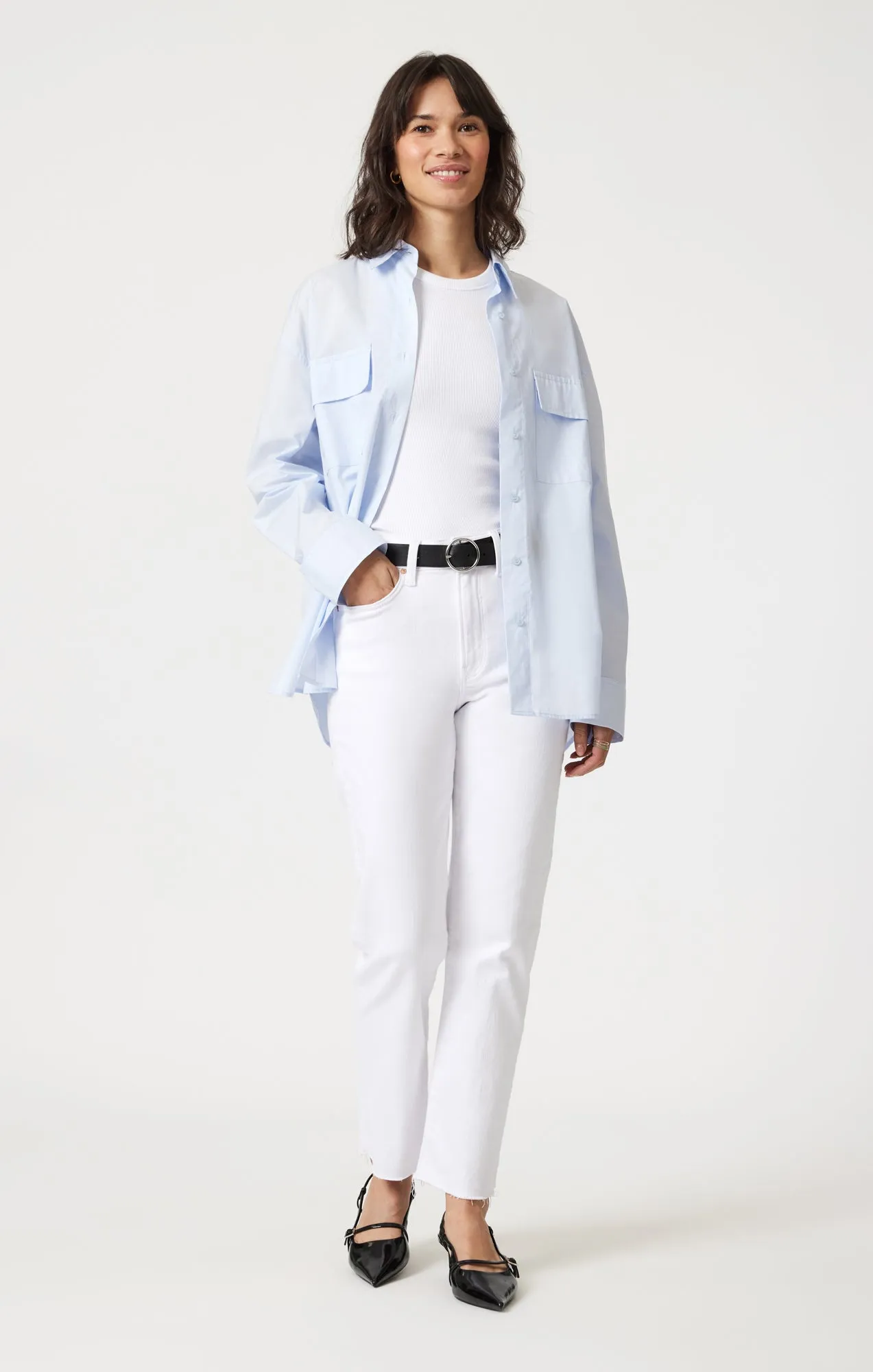NEW YORK STRAIGHT LEG IN WHITE FLEX BLUE