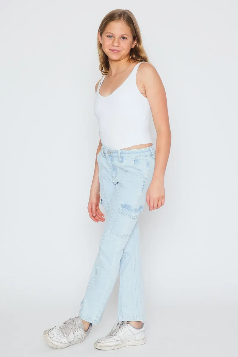 Normani High Rise Kids Cargo Flare
