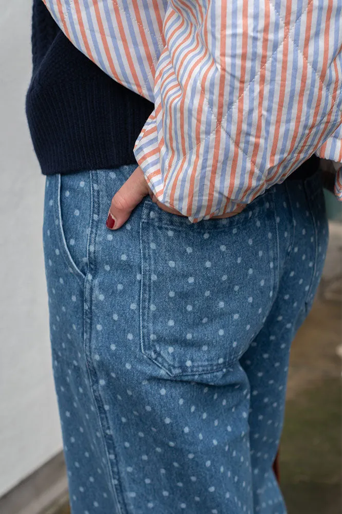 Numph Haddie Polka Dot Blue Jeans