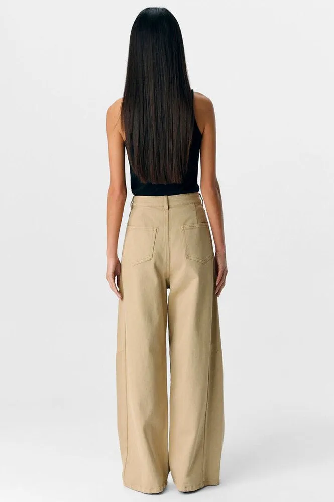 Object Moji Ariana Twill Wide Leg Jeans