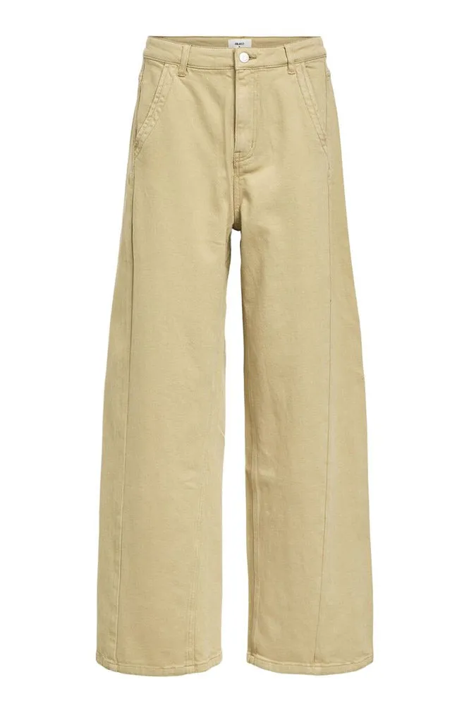 Object Moji Ariana Twill Wide Leg Jeans