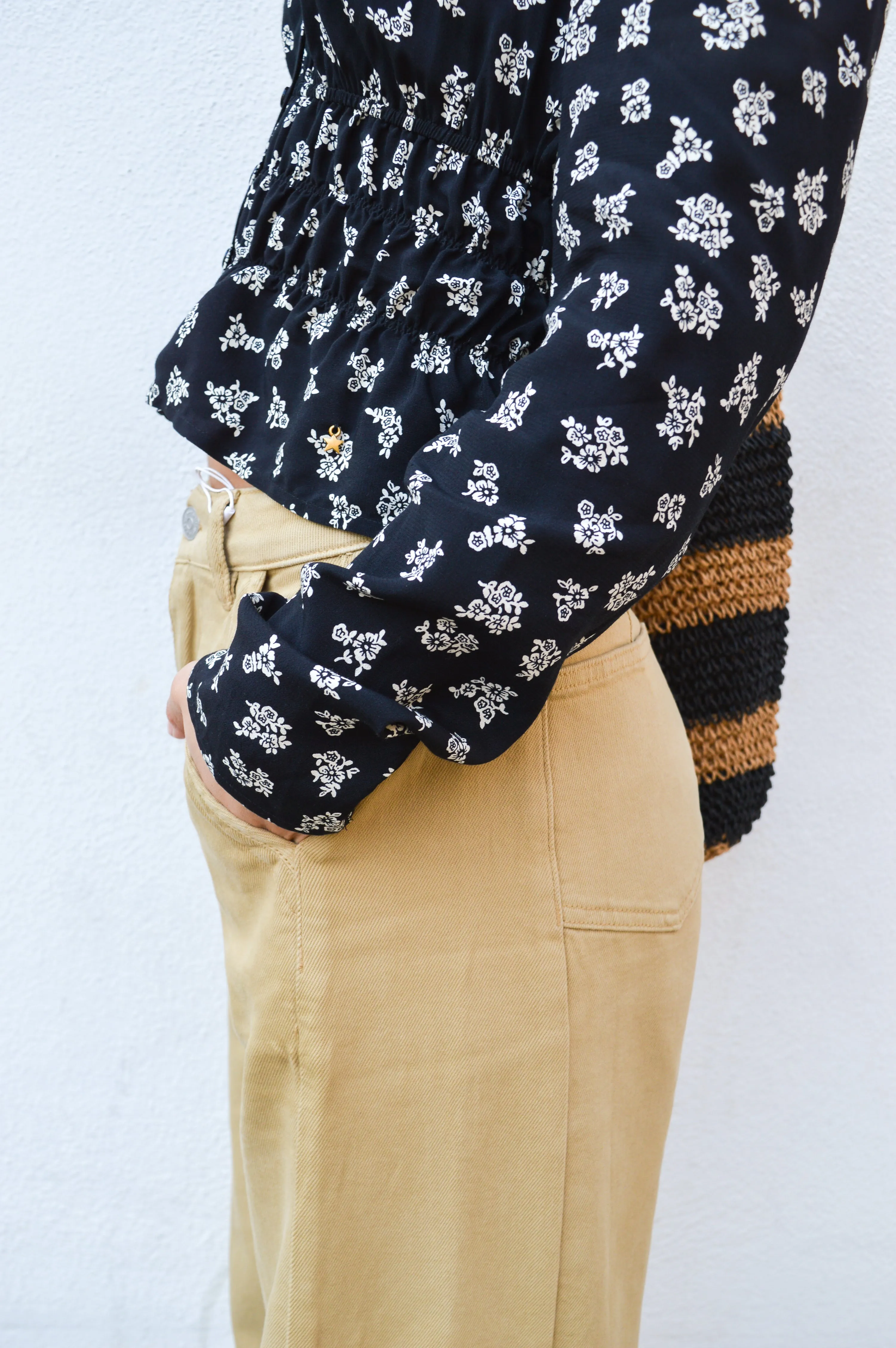 Object Moji Ariana Twill Wide Leg Jeans