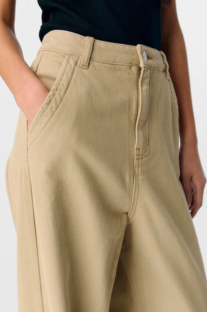 Object Moji Ariana Twill Wide Leg Jeans