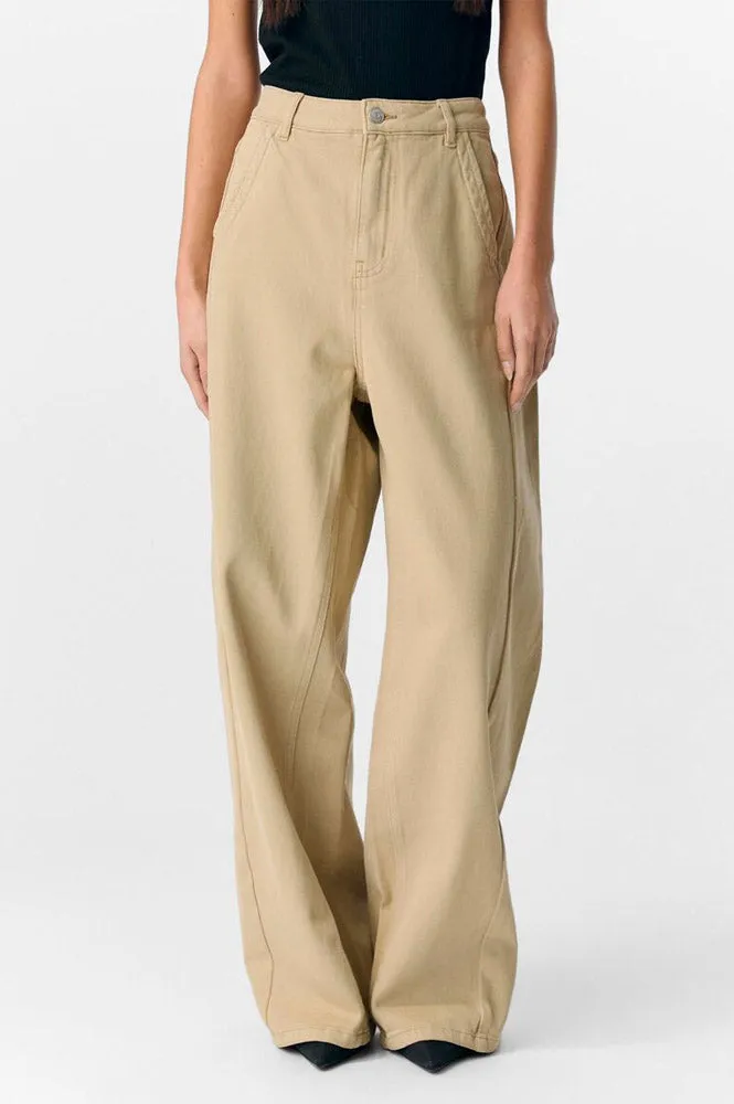 Object Moji Ariana Twill Wide Leg Jeans