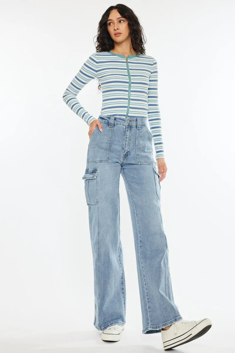 Oliwia High Rise Wide Skater Fit Jeans