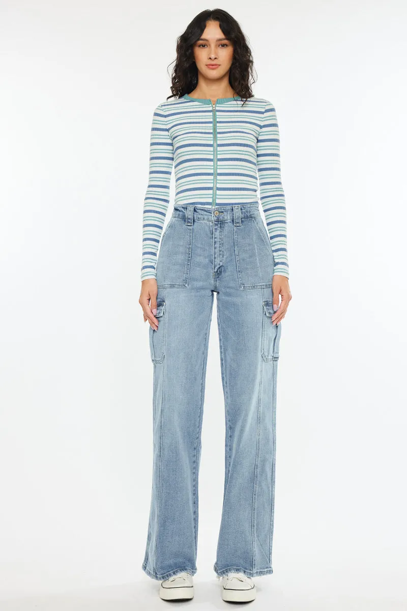 Oliwia High Rise Wide Skater Fit Jeans