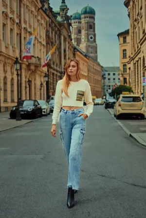Oliwia High Rise Wide Skater Fit Jeans