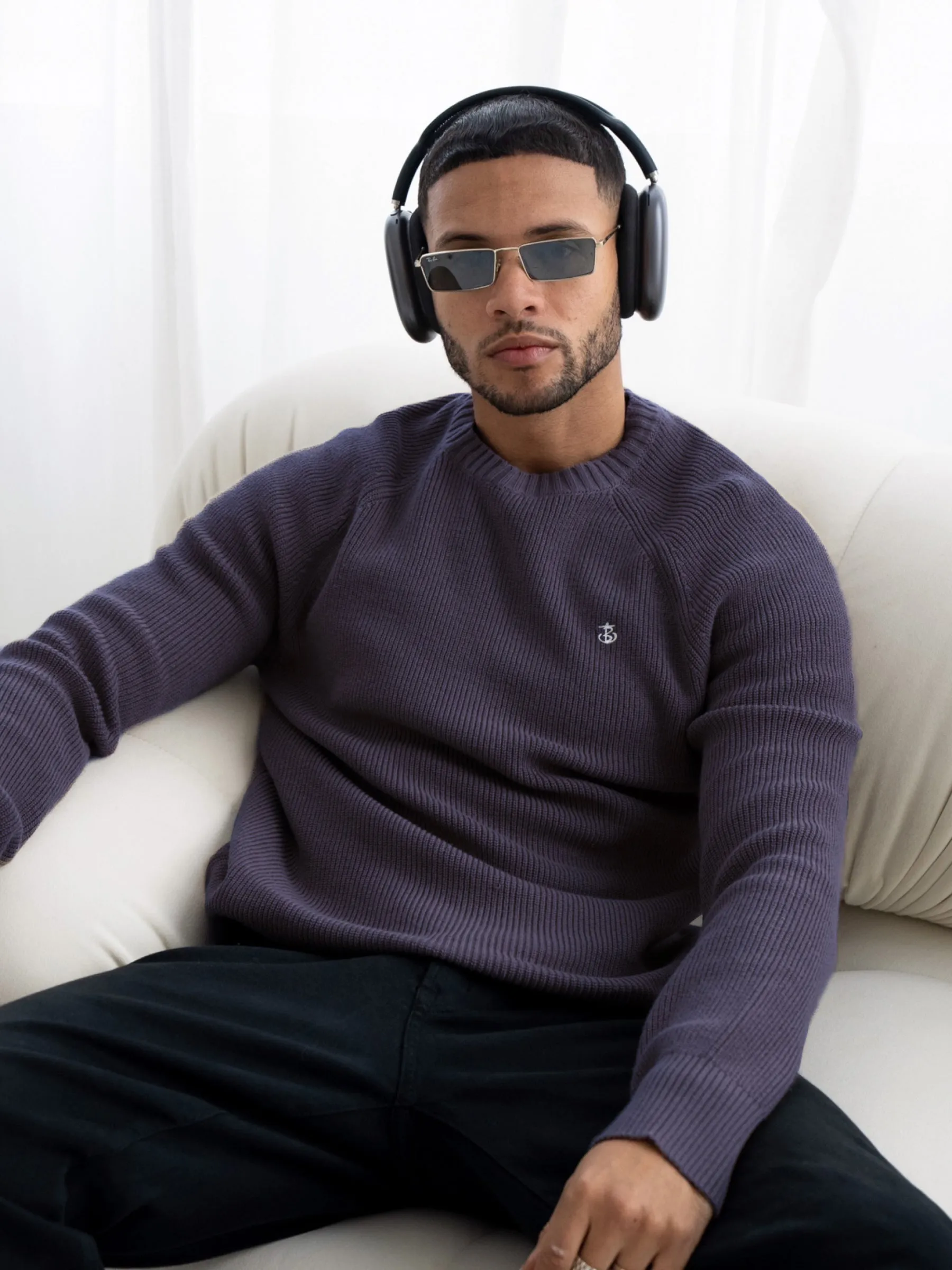Olton Knit Sweater - Purple